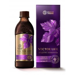 Концентрат полифенолов винограда ГИНКГО БИЛОБА витамин РР Vector Life 250 мл Крымский Травник