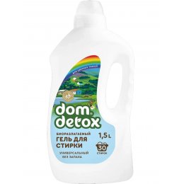 Гель для стирки УНИВЕРСАЛЬНЫЙ биоразлагаемый 1500 г DOM DETOX