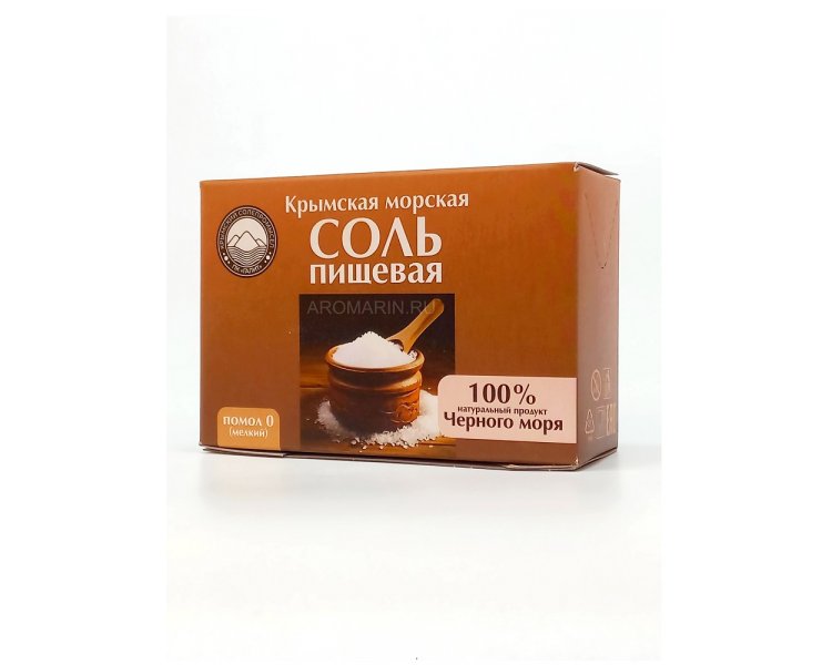 Морская соль пищевая МЕЛКИЙ кристал (коробка) 500 г