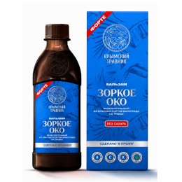 Бальзам безалкогольный ЗОРКОЕ ОКО на травах из красных сортов винограда 250 мл Крымский Травник