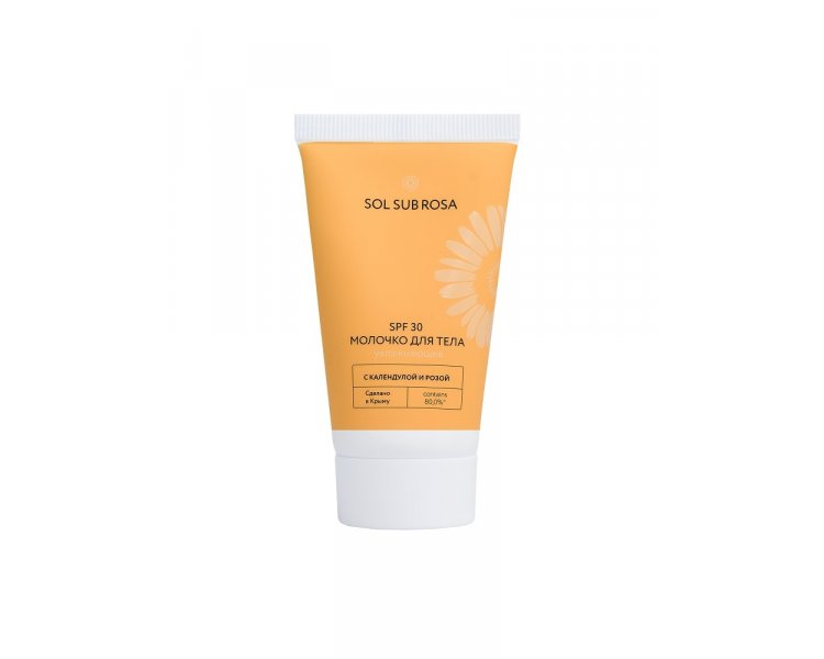 Молочко для тела Увлажняющее с календулой и розой SPF 30 SOL SUB ROSA 30 мл Крымская Роза