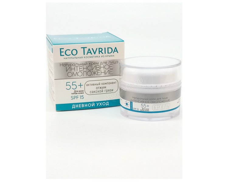 Крем для лица дневной 55+ Интенсивное Омоложение SPF 15 БИОЛЬ 30 мл ECO TAVRIDA