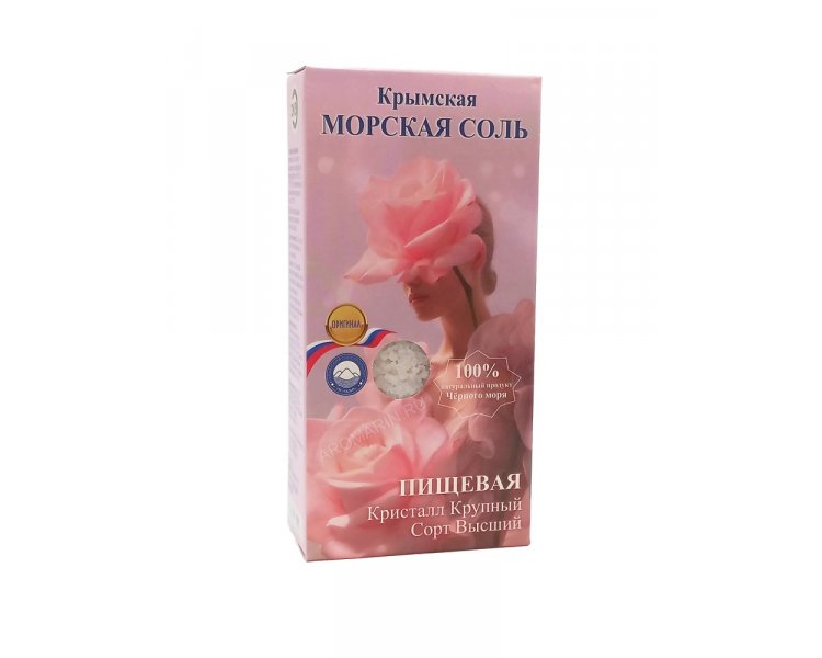 Морская соль пищевая КРУПНЫЙ кристалл (коробка) 500 г