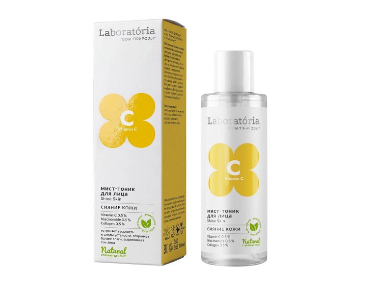 Мист-тоник для лица Shine skin Сияние кожи с витамином С 200 мл Мануфактура Дом природы